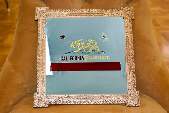 California Freemason Mirrored Sign